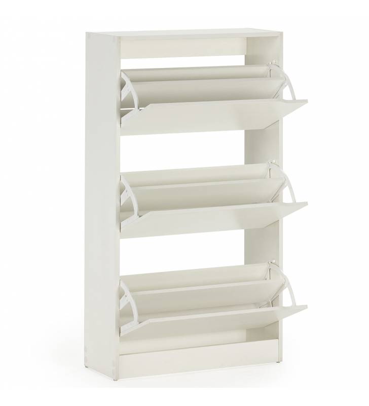 Mueble zapatero 3 puertas Mango color blanco 1