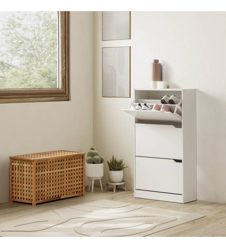 Mueble zapatero 3 puertas Mango color blanco