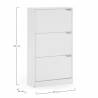 Mueble zapatero 3 puertas Mango color blanco 7