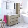 Pack Mueble de Baño Deva 3c con espejo, lavabo y columna 2p Alaska