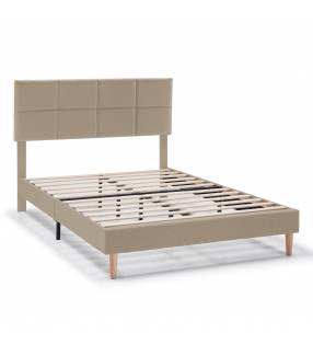 Cama Tapizada Beige Lyria Topmueble 2