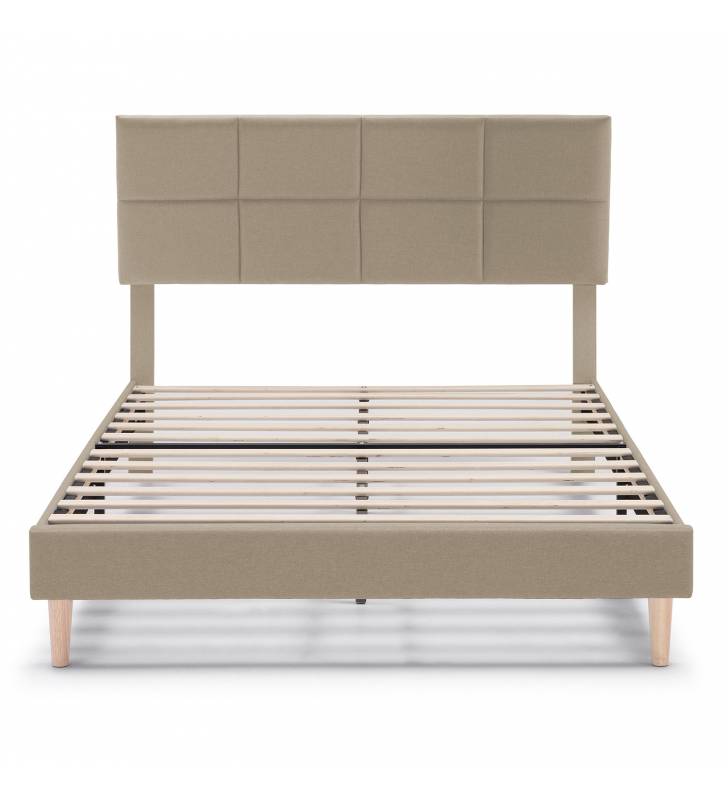 Cama Tapizada Beige Lyria Topmueble 3