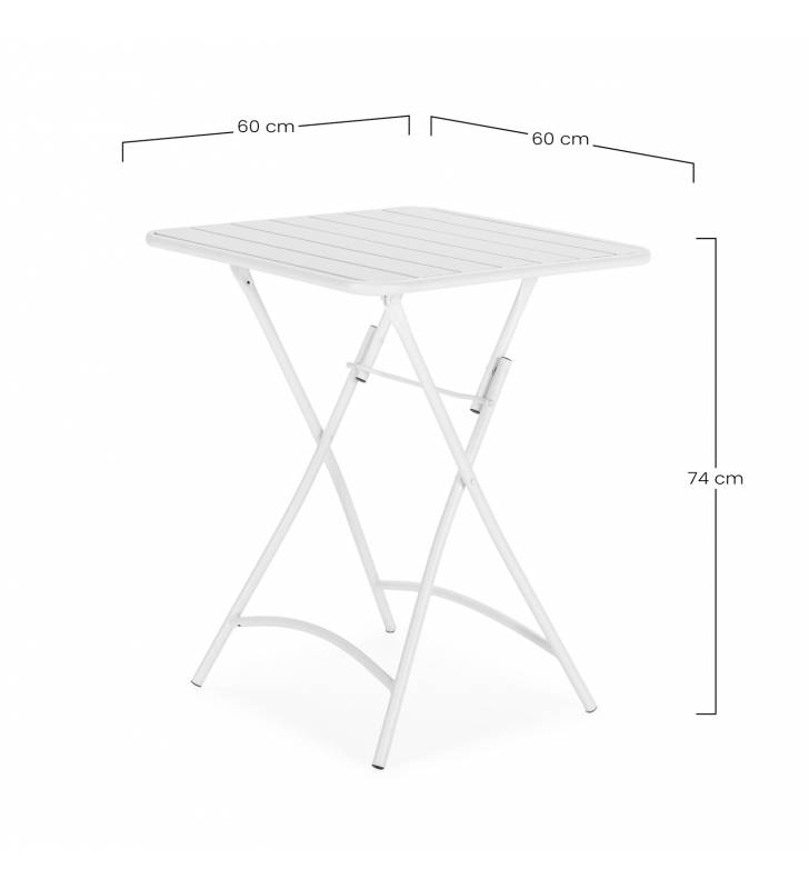 Mesa plegable exterior Blanca Cairo Top Mueble Dimensiones