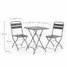 Conjunto mesa y sillas plegables exterior Negro Cairo Top Mueble Dimensiones