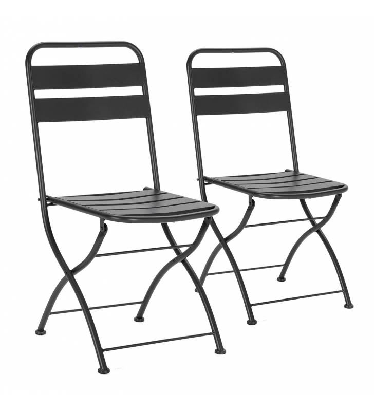 Sillas plegables exterior Negro Cairo Top Mueble