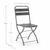 Sillas plegables exterior Negro Cairo Top Mueble Dimensiones