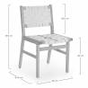 Pack 2 sillas comedor Blanca Dama Top Mueble Dimensiones