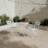 Conjunto mesa y sillas plegables exterior Blanco Cairo Top Mueble