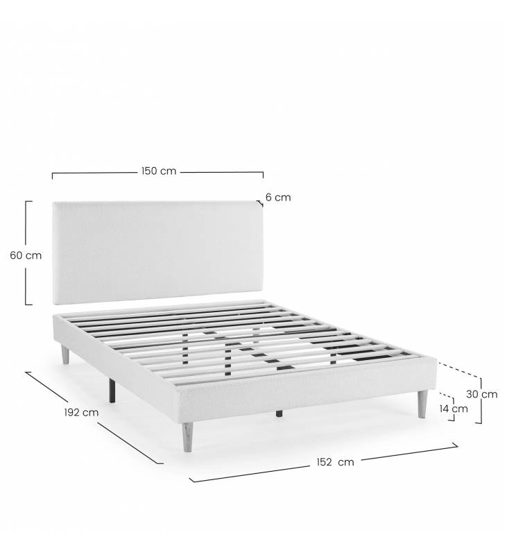 Pack base y cabecero tapizado Nevado Topmueble 11