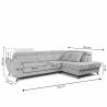 Sofa Chaise longue Cerdenya Aura Medidas