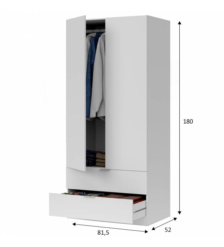 Armario Niagara 2 puertas 2 cajones Topmueble 12