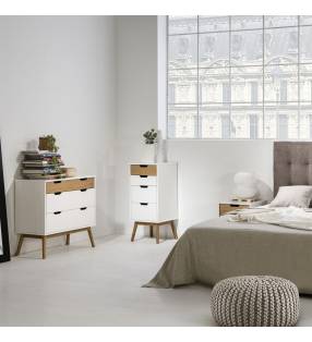 Conjunto dormitorio Bahamas blanco cera