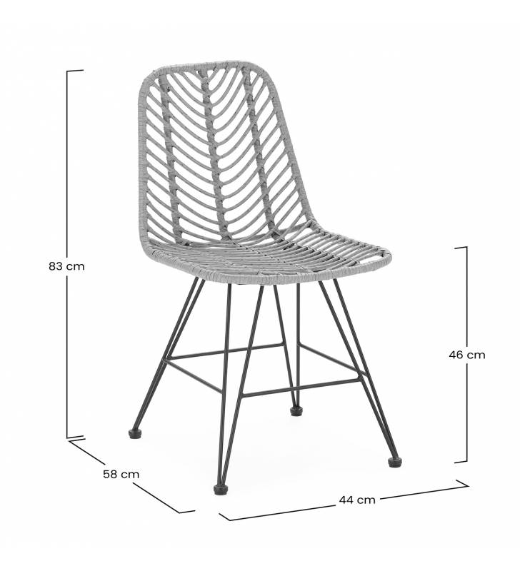 Set 2 Sillas Comedor Negras Eddy Top Mueble Dimensiones