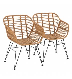 Pack 2 Sillas Comedor Negras Ely Top Mueble