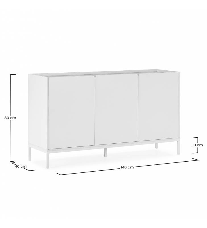 Aparador Blanco Curvi Dimensiones Top Mueble