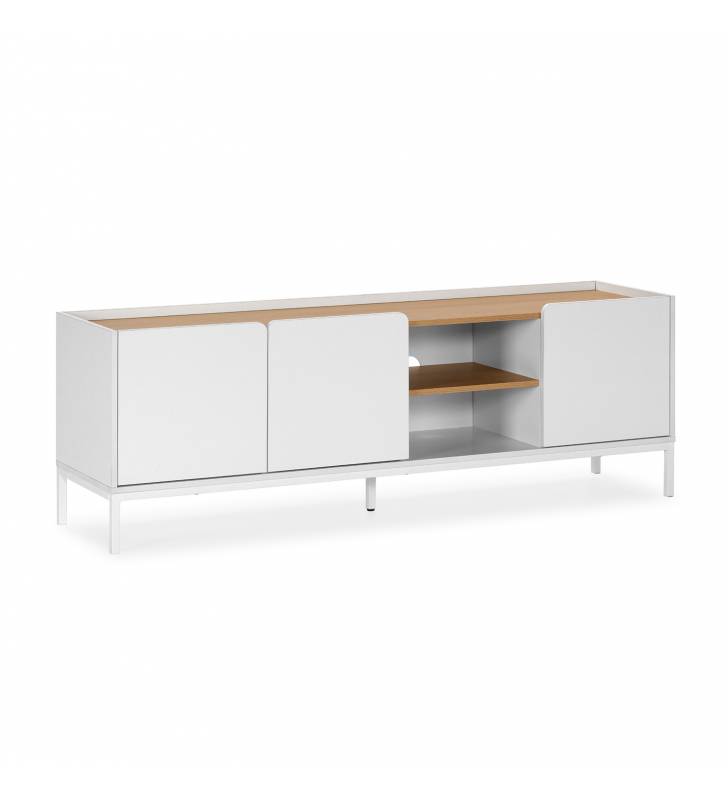 Mueble TV Blanco Curvi Top Mueble