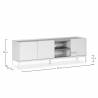 Mueble TV Blanco Curvi Dimensiones Top Mueble