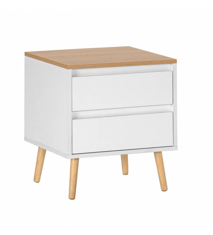 Mesita de Noche Blanca Phoebe Top Mueble