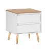 Mesita de Noche Blanca Phoebe Top Mueble