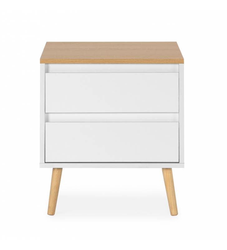 Mesita de Noche Blanca Phoebe Top Mueble 2