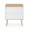 Mesita de Noche Blanca Phoebe Top Mueble 2