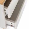 Mesita de Noche Blanca Phoebe Detalle Top Mueble