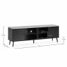 Mueble de Televisión Negro Phoebe Dimensiones Top Mueble