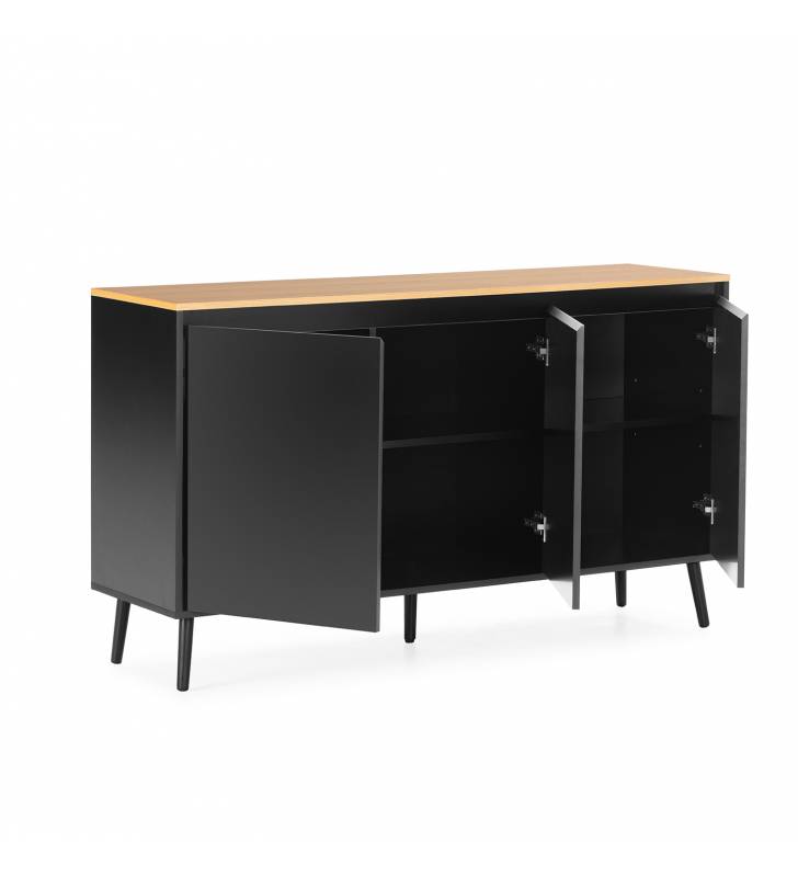 Aparador Salón Negro Phoebe Top Mueble 3