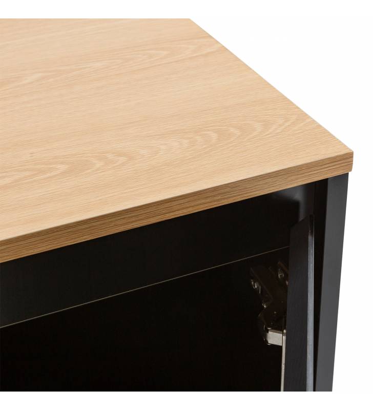 Aparador Salón Negro Phoebe Detalle Top Mueble