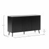 Aparador Salón Negro Phoebe Dimensiones Top Mueble