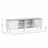 Mueble TV Blanco Phoebe Dimensiones Top Mueble