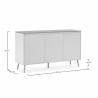 Aparador Blanco Phoebe Dimensiones Top Mueble