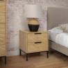 Mesita de Noche Roble Rachele Ambiente Top Mueble