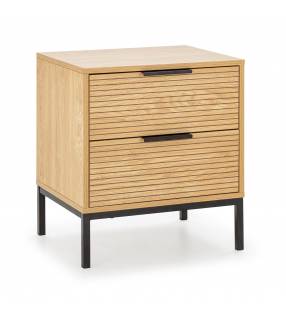 Mesita de Noche Roble Rachele Top Mueble