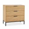 Comoda Roble 3 Cajones Rachele Top Mueble