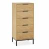 Sinfonier Roble 5 Cajones Rachele Top Mueble