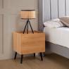 Mesita de Noche Roble Sirena Ambiente Top Mueble