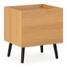 Mesita de Noche Roble Sirena Top Mueble