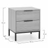 Mesita de Noche 50 cm Auran Roble Dimensiones Top Mueble