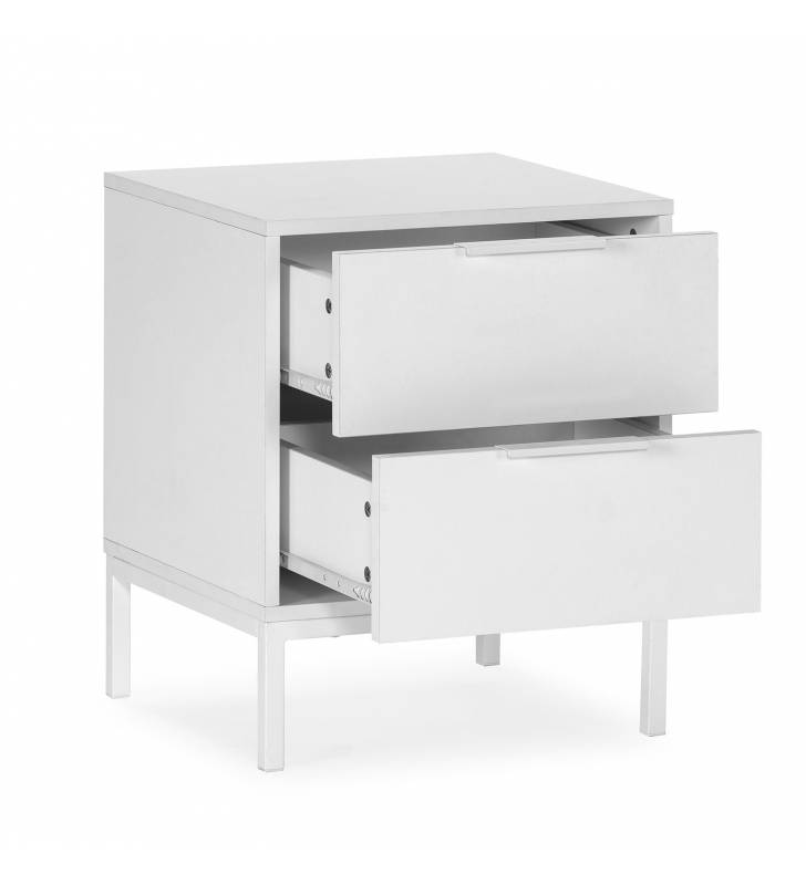 Mesita de Noche 50 cm Auran Blanca Top Mueble 3