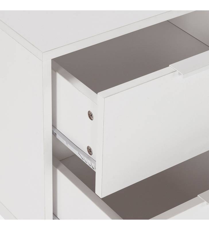 Mesita de Noche 50 cm Auran Blanca Detalle Top Mueble
