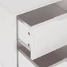 Mesita de Noche 50 cm Auran Blanca Detalle Top Mueble