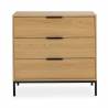Cómoda 3 Cajones Roble Auran Top Mueble 2