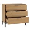 Cómoda 3 Cajones Roble Auran Top Mueble 3
