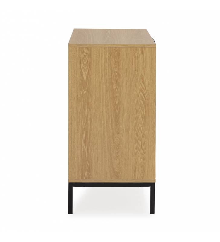 Cómoda 3 Cajones Roble Auran Top Mueble 4