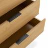 Cómoda 3 Cajones Roble Auran Detalle Top Mueble