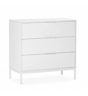 Cómoda 3 Cajones Blanca Auran Top Mueble