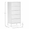 Sinfonier 5 cajones Blanco Auran Dimensiones Top Mueble