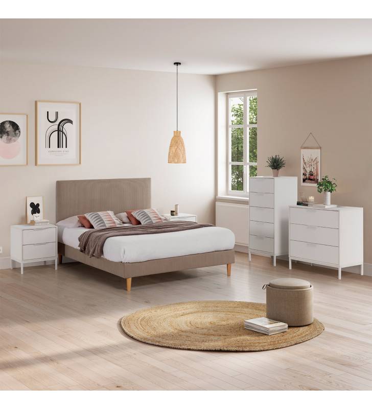 Sinfonier 5 cajones Blanco Auran Ambiente Habitación Top Mueble