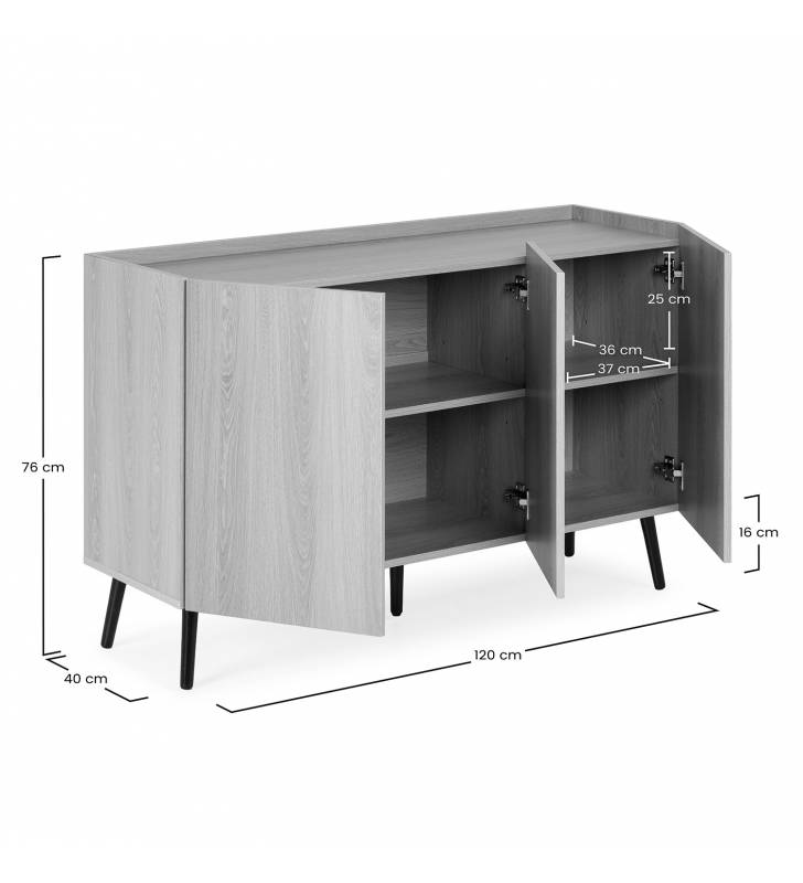 Aparador 120 cm Sirena Dimensiones Top Mueble